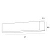 Lampa sufitowa plafon LED minimalistyczna klasyczna prostokątna biała aluminiowa X-line C0254 MAXLIGHT 